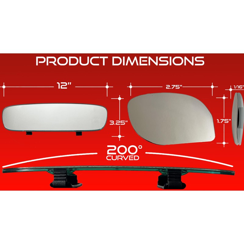 Universal Car Rear View Mirror and Blind Spot Mirrors -