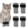 4 PCS Cat Mittens to Prevent Scratching, Adjustable Cat Booties