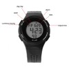 LED Digital Watch Waterproof Clear Display Breathable Strap Electronic Watch