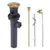 Bathroom Sink Drain with Lift Rod，WOWOW Gold Bathroom Drain Assembly