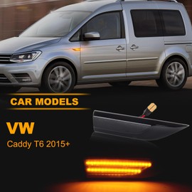 OZ-LAMPE 2 x Black LED Turn Signal Indicator Side Indicator for VW Caddy T6 2015+ with Canbus Error Free 2835 SMD