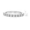 Tuscany Silver Women's Sterling Silver Rhodium Plated Square Patterned Band