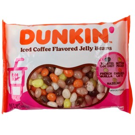 Dunkin' Iced Coffee Jelly Beans Candy Snacks & Sweets, 12 oz Bag, by Frankford Candy