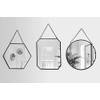 GreyZouq set of 3 wall mirrors (assorted black)