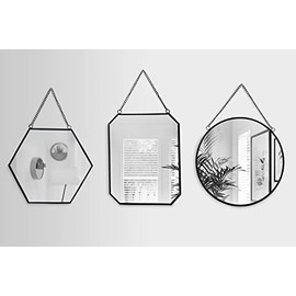 GreyZouq set of 3 wall mirrors (assorted black)