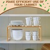 BrightRow 2 Pcs Kitchen Cabinet Organizer Bamboo Bookshelf Bamboo Kitchen