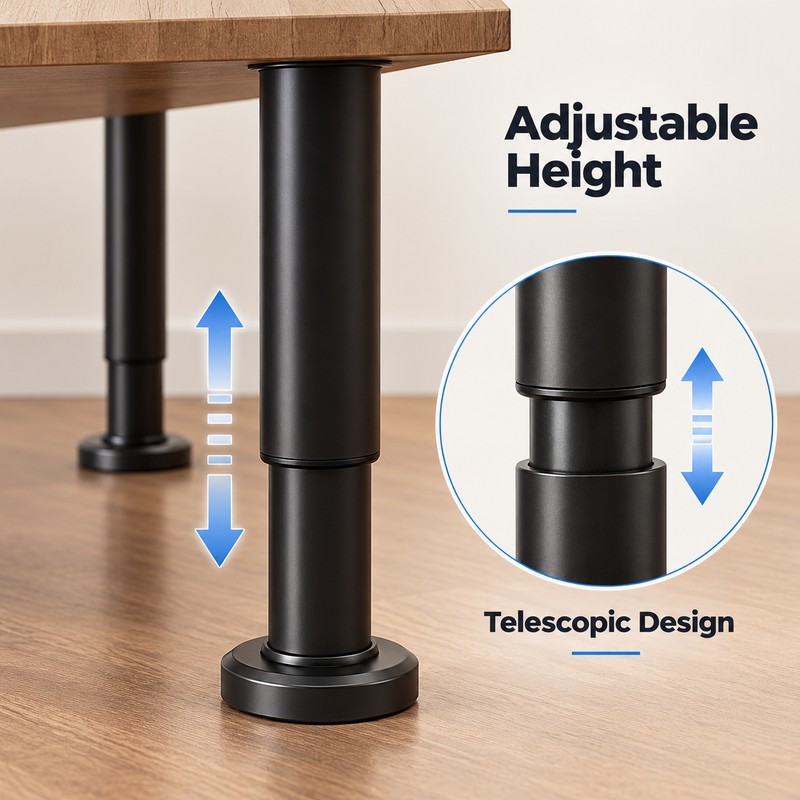 Adjustable Furniture Support Legs for Beds, Sofas & Tables –
