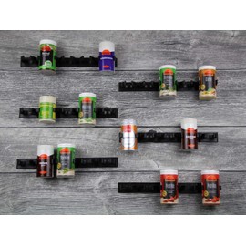 Spice rack without drilling clips, spice organiser for gluing, 6 strips for 30 spices