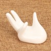 zoele White Ceramic Decorative Egg Cup Holder Stand - Breakfast