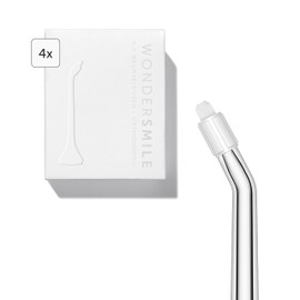 Wondersmile Orthodontic Nozzle - Replacement Nozzles for Waterflow Oral Irrigator - SmoothFlow Technology for Optimal Dental & Gum Care (White, Pack of 4)