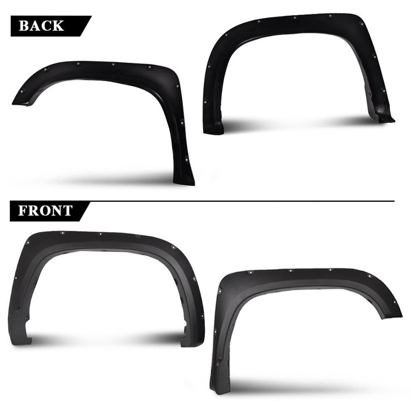 G-PLUS 4PCS Riveted-Pocket Fender Flares Compatible with Toyota Tundra 2014