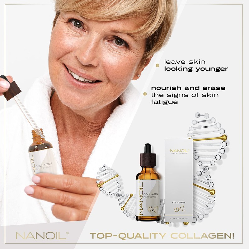 Nanoil Facial Serum with Collagen - Smoothing Rejuvenating Anti-Ageing Serum