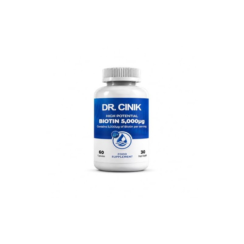DR. CINIK Biotin 5000 mcg per Daily Serving, Vitamin B7