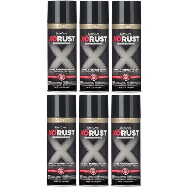 X-O Rust XOP44-AER Charleston Green Anti-Rust Enamel Spray Paint- Pack