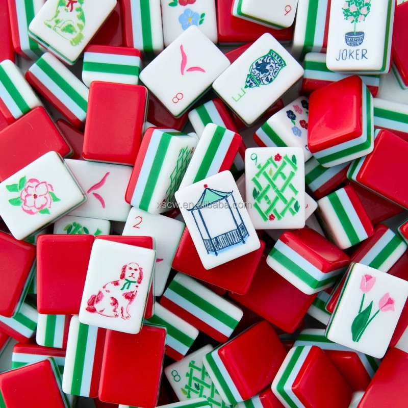 Eco-Friendly Durable Luxury 4-layer Acrylic Mahjong Tiles Engraving 160-piece American