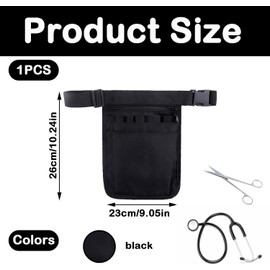 Kellnertasche mit Gürtel, Tasche Krankenschwester Gürteltasche, Gürteltasche Einzelhandel Damen, Schwarz Kellnertasche mit Gürtel Gürteltasche Damen, Verstellbare Krankenschwester Tasche