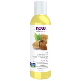 NOW NOW Solutions, Sweet Almond Oil, 100% Pure Moisturizing Oil, Promotes Healthy-Looking Skin, Unscented Oil, 118ml
