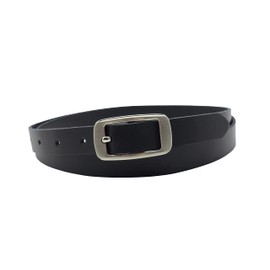 NK Belt GmbH #SD-08 Women's Leather Belt Made in Germany Black Leather Suit Jeans Belt 2 cm Narrow, black