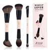 Jessup 3 Brochas de Maquillaje Rostro Doble Punta para Contorno