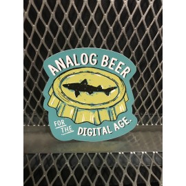 DOGFISH HEAD BREWERY ~ 3" x 3"  ~ Analog BEER for the DIGITAL Age Craft Sticker