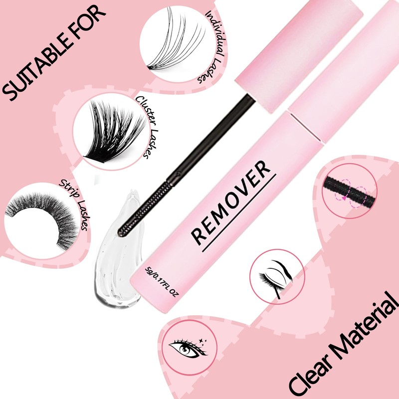 2Pcs Lash Remover for Lash Extension,Cluster Lash Glue Remover Individual