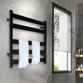 5-Tier 200w Heated Towel Rack Wall-mounted Bathroom Heating Rail Stainless Stee