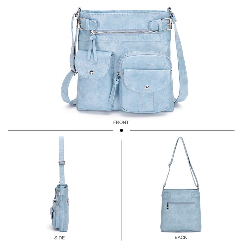 NICOLE & DORIS Multi Pockets Handbag Women Crossbody Bag Vintage