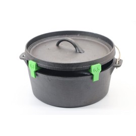 Kette’s Grill Accessories Dutch Oven Spacers, Ventilation Accessories for Storage, Set of 3, Also for Petromax (6.5 mm, Yellow Green)