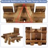 Sonhomay Outdoor Wooden Squirrel Feeder Funny Squirrel Feeding Table with