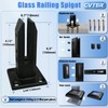 Cvter Black Glass Railing Spigot, 1 Piece, Heavy Duty Glass