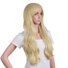 MapofBeauty MapofBeauty 50 cm/ 20 Inch Long Curly Natural Fashion Beautiful Wig (Blonde)