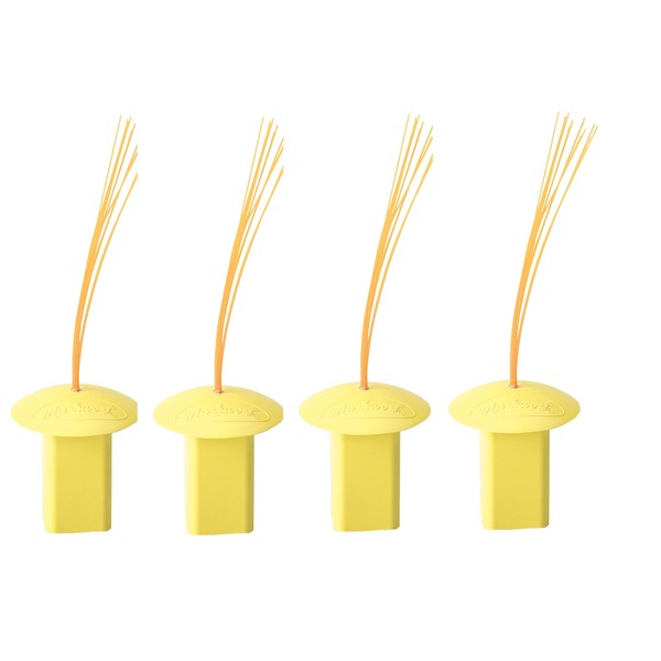 Markwort 4 Pack High Vis Yellow Base Plug with Orange Bristle Indicator