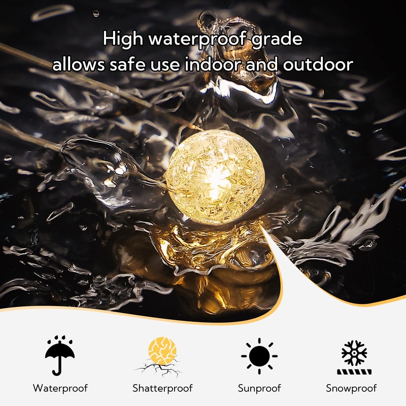 BEEWIN Globe String Lights,10FT 30 LED Decorative Christmas Lights,8 Modes