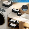 Leatherspaces Functional Drawer Organizer clothes， Faux Leather Dresser Organizer for