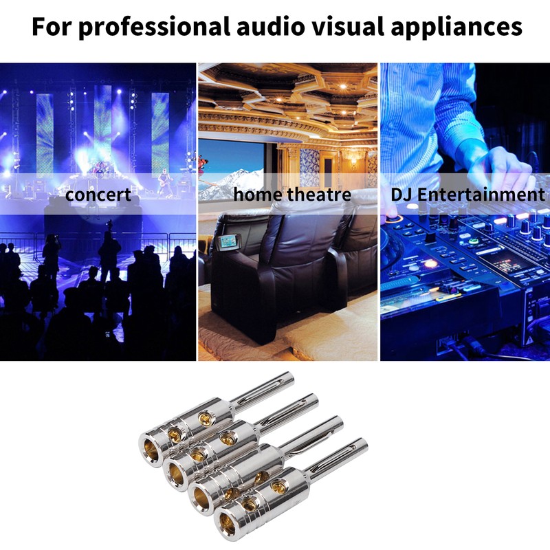 Monosaudio B80（R）Banana Plug Pure Copper Power Plug Connector for Professional