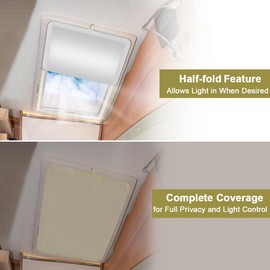 Waterproof RV Vent Insulator and Camper Shower Skylight Cover with Reflective Surface, Energy Savings, Fits 14"x22" RV Vents