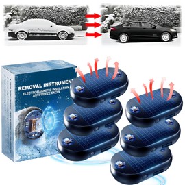 6pcs AntiFreeze Electromagnetic Car Snow Removal Device, Solar Electromagnetic Car Snow Removal Device, Portable Car Defroster, Fast and Efficient Vehicle Microwave Deicing Instrument for Ice Scraping