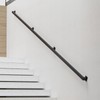 8FT Stair Railings Indoor, Black Iron Railings for Stairs, Industrial