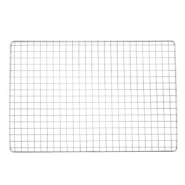 sourcing map 2pcs Square BBQ Grill Net 13.8"x9.4" Stainless Steel Cross Wire Barbecue Mesh Mat for Baking Smoking Charcoal Grilling Roasting