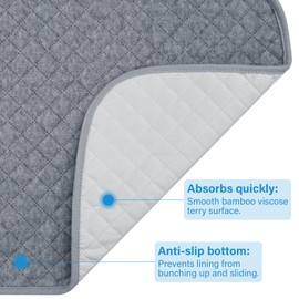Baby Thicker Diaper Changing Quilted Pad Liner, Non-Slip 3 Pack Heavy Absorbency Reusable Incontinence Pads for Kids Changer Washable Underpads(YDLX)