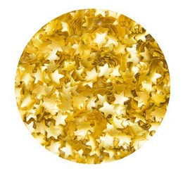 CakeSupplyShop Metallic Gold Stars Edible Shimmer Glitter for Cakes and Cupcakes .15 oz Jar