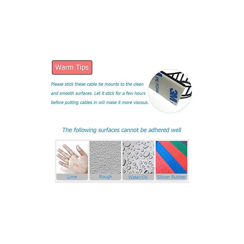 Adjustable Adhesive Cable Ties for Home and Office Organization