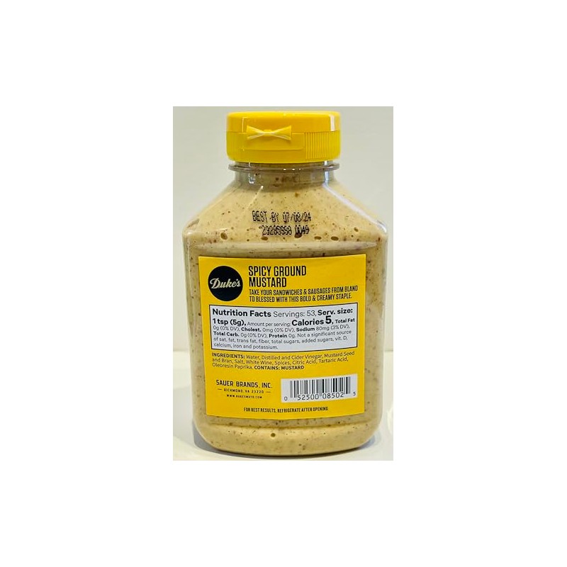 DUKES SPICY GROUND MUSTARD 9.5 oz