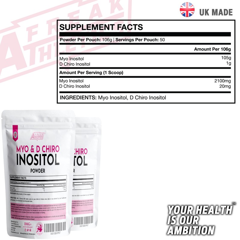 Myo & D Chiro Inositol Powder 106g - Supports Women