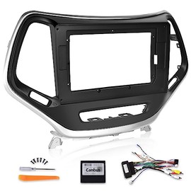 for Jeep Cherokee 2013-2018, in Dash Installation Install Frame Mount Trim Kit Can Match 10.1 inch Touch Screen Car Radio Stereo
