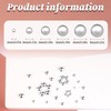 2-8mm 1000pcs Imitation Silver Beads Hemisphere Flat Back Beads for
