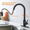 Keer Matte Black Single Handle Pull Down Kitchen Faucet with