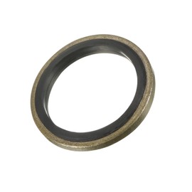 MECCANIXITY Bonded Sealing Washers M16 21.54x16x2mm Carbon Steel Nitrile Rubber Gasket, Pack of 10