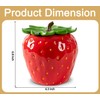 dgudgu Strawberry Candy Jar With Lid Red Candy Container Ceramic