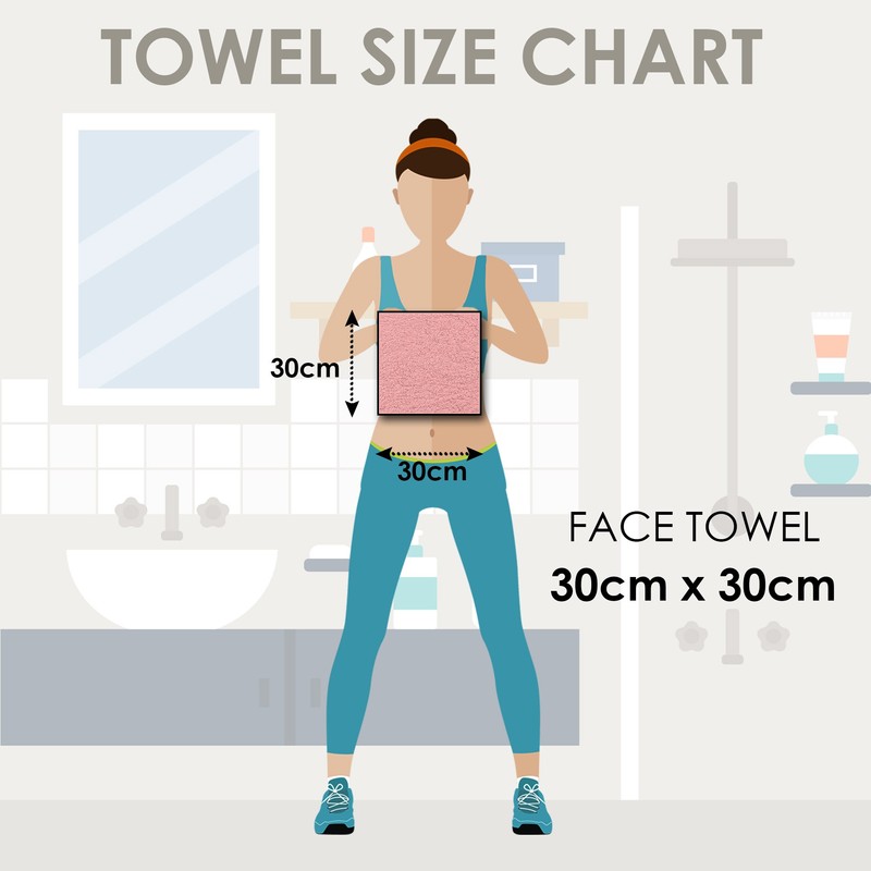 BEDSPUN Green 100% Cotton Terry Towel 6 U Face Towels